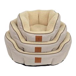Boony Highland Plys Hundeseng i Sand og Beige